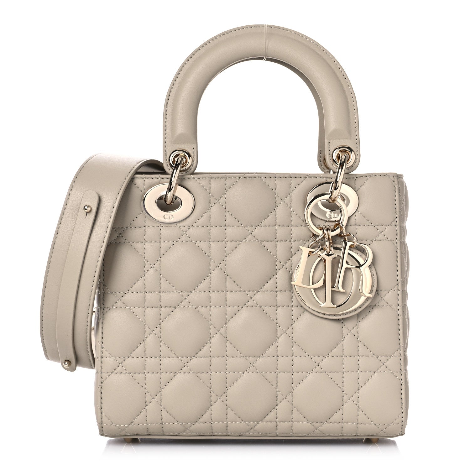 Christian Dior Lambskin Cannage Small My ABCDior Lady Dior Hazelnut 1 of 9