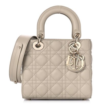 Christian Dior Lambskin Cannage Small My ABCDior Lady Dior Hazelnut 1 of 9