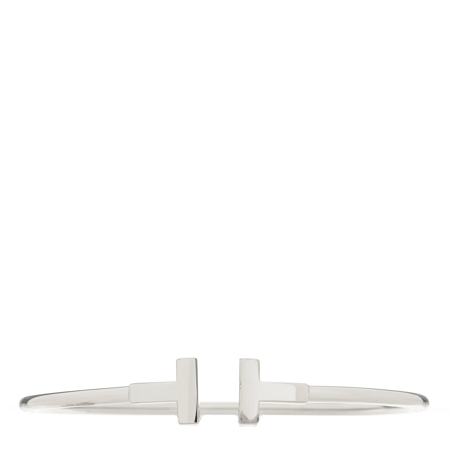 Tiffany 18K White Gold T Wire Bracelet 1 of 3