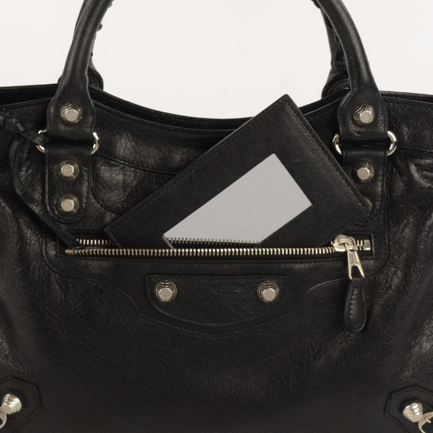 Agneau Giant 12 Silver Hardware Town Black