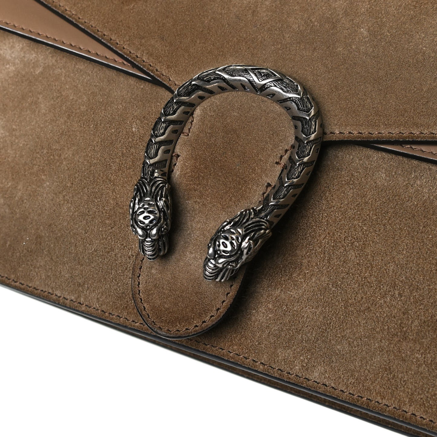 Suede Small Dionysus Shoulder Bag Taupe