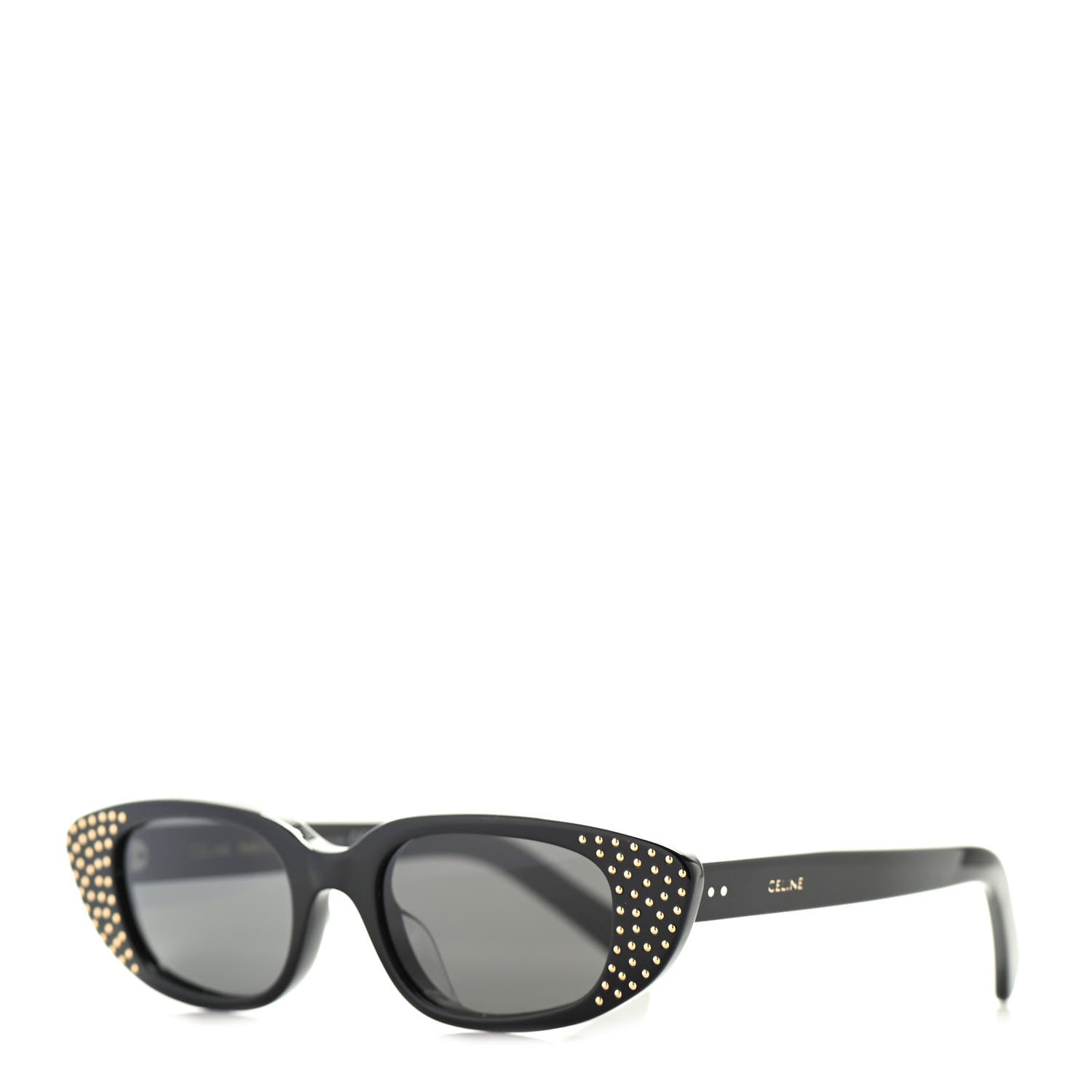 Celine Acetate Cat Eye Studded Sunglasses CL4144US Black 1 of 6