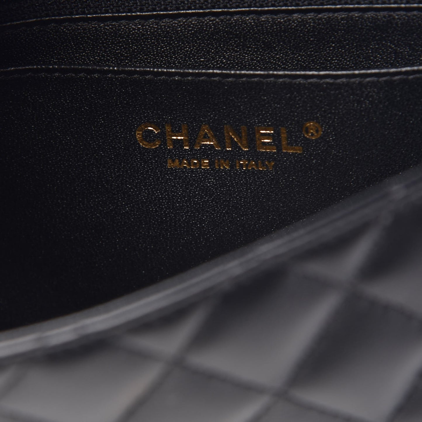 Lambskin Quilted Mini Rectangular Flap Black