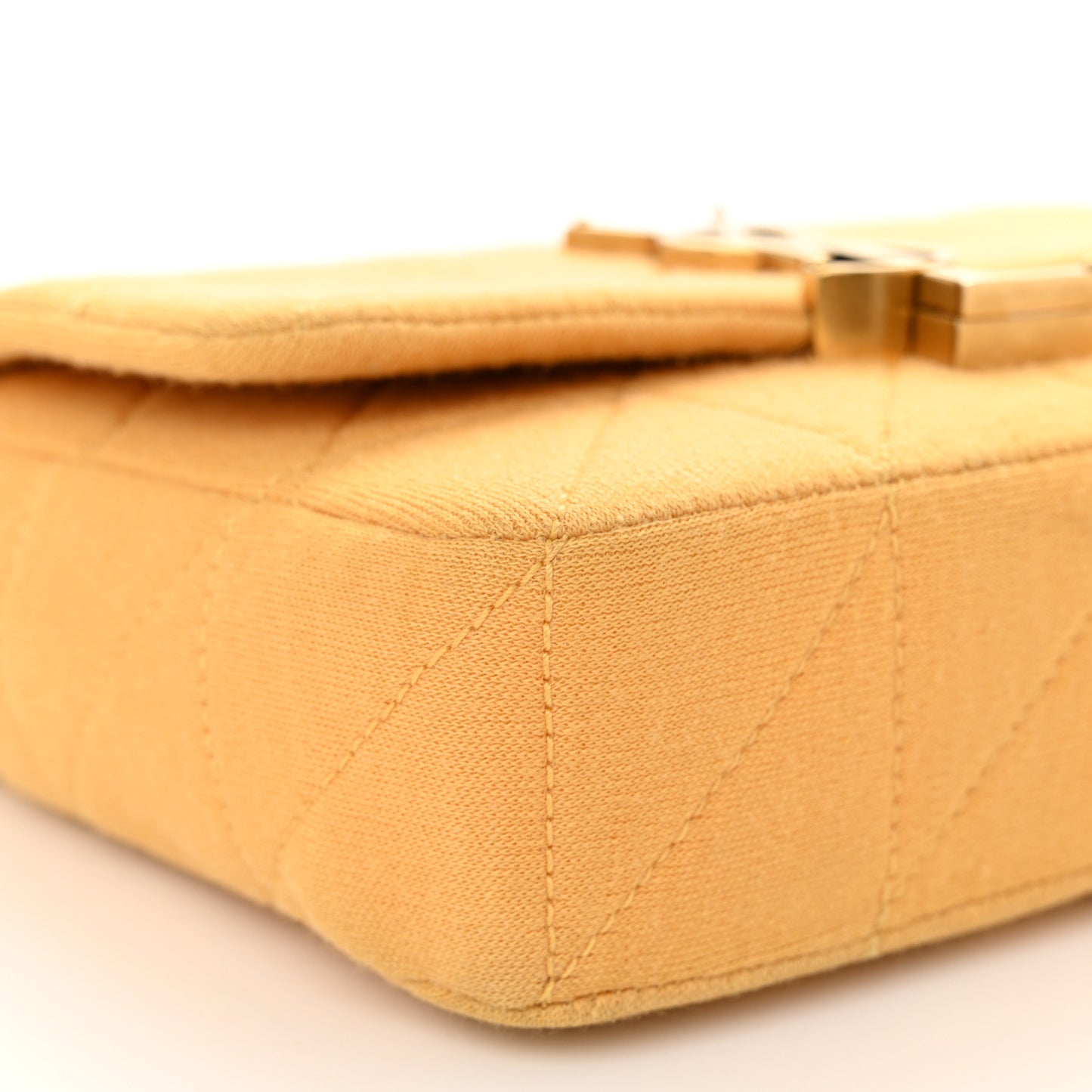 Jersey Wool Patchwork Monogram Mini Jamie Baguette Saffron