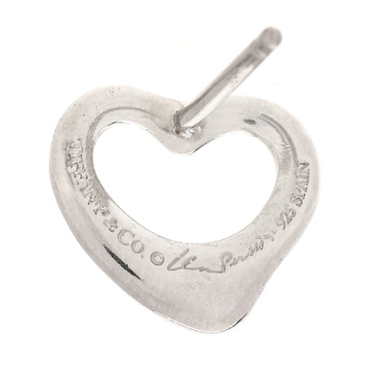 Tiffany Sterling Silver Elsa Peretti 11mm Open Heart Earrings 4 of 4