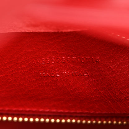 Saint Laurent Calfskin Matelasse Chevron Small Monogram Cabas Lipstick Red 7 of 14