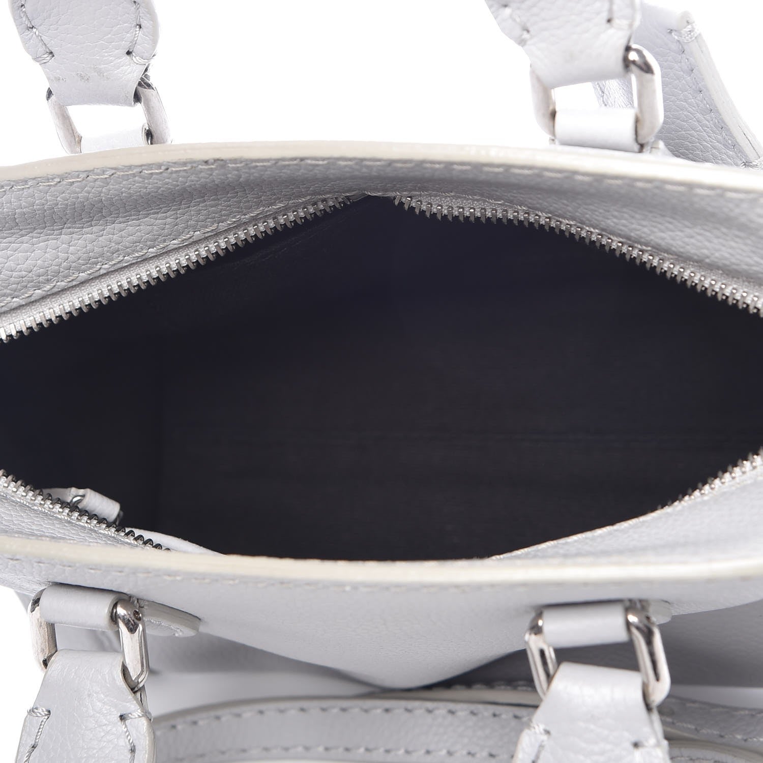 Alexander McQueen Pebbled Calfskin Mini Padlock Tote Gray 5 of 9