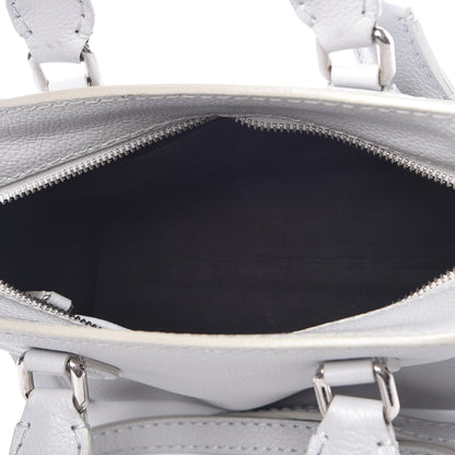 Alexander McQueen Pebbled Calfskin Mini Padlock Tote Gray 5 of 9