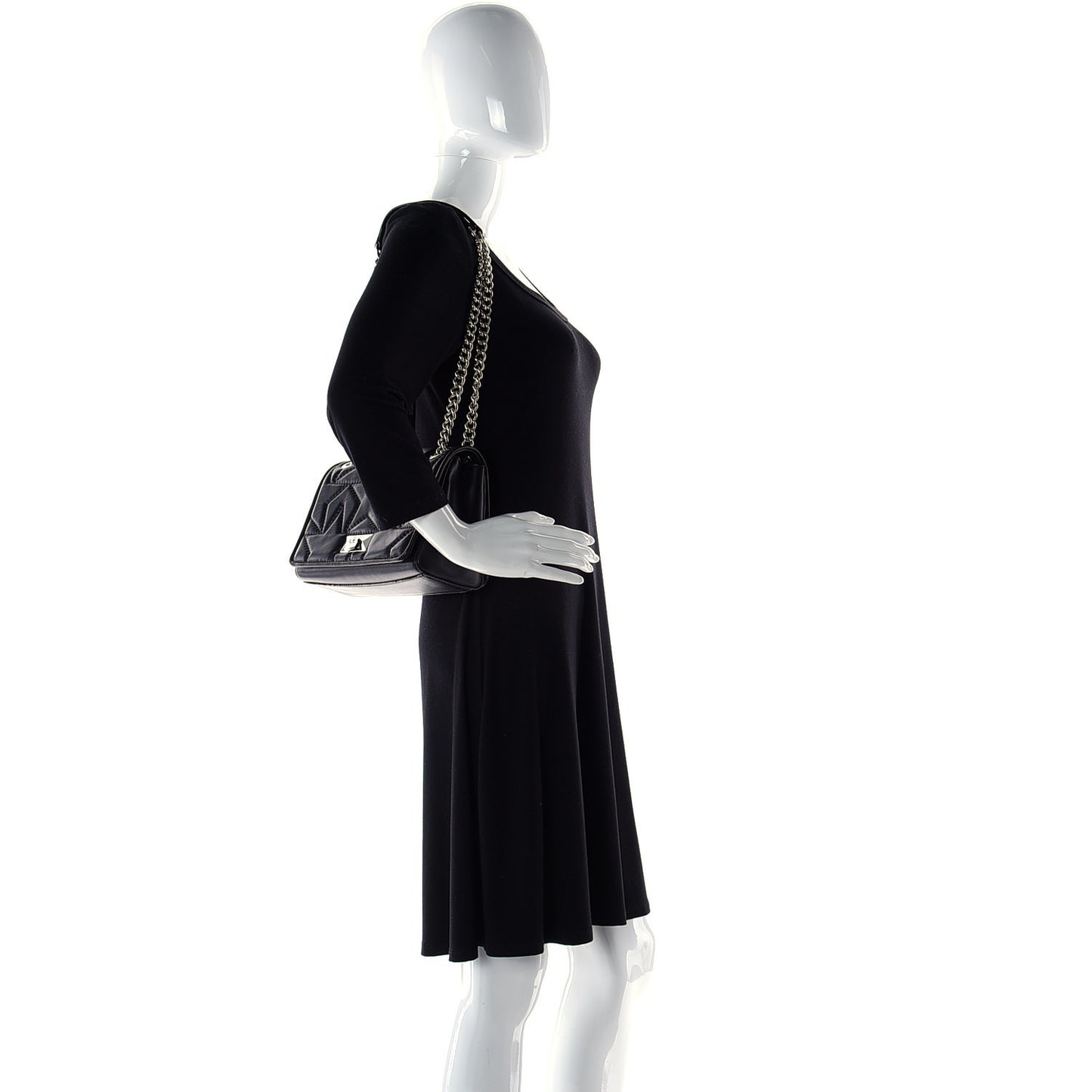 Lambskin Small Helia Shoulder Bag Black