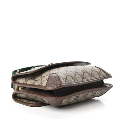 Gucci GG Supreme Monogram Web Small Neo Vintage Double Flap Messenger Bag Beige New Acero 4 of 11