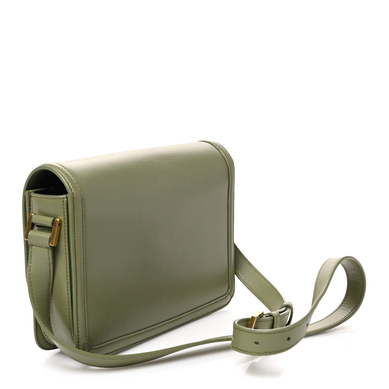 Saint Laurent Box Calfskin Monogram Medium Solferino Satchel Light Sage 3 of 11