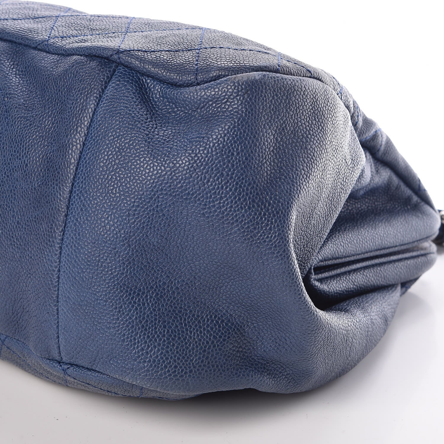 Chanel Caviar Quilted Framed Bowling Bag Blue 9 of 9
