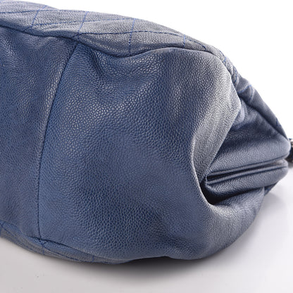 Chanel Caviar Quilted Framed Bowling Bag Blue 9 of 9