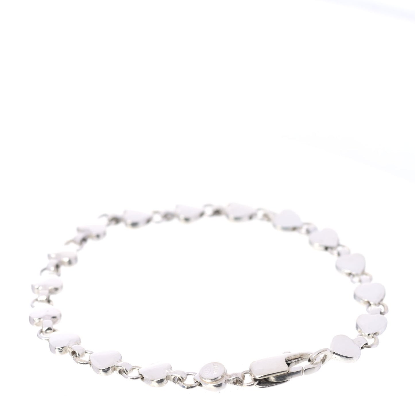 Sterling Silver Chain of Heart Bracelet