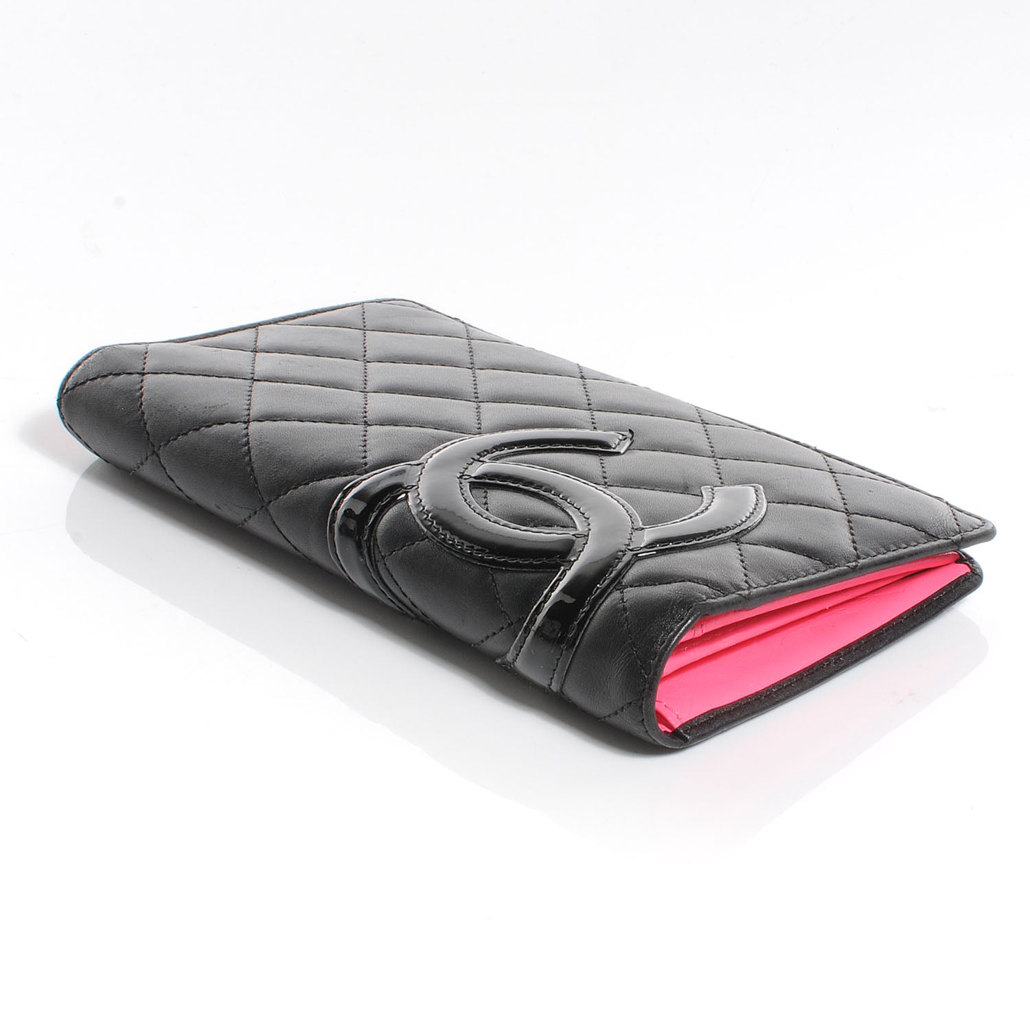 Chanel Calfskin Quilted Cambon Yen Wallet Black 4 of 9