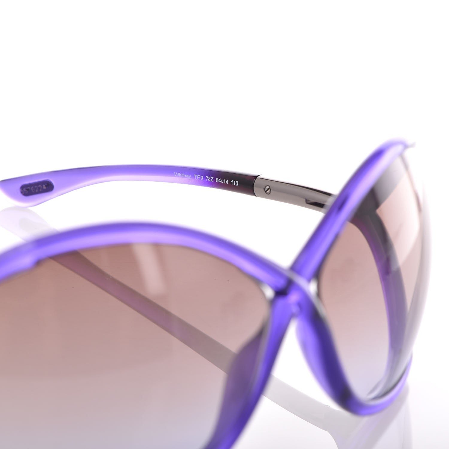 Tom Ford Acetate Whitney Crossover Sunglasses TF9 Purple 6 of 8