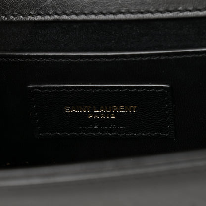 Saint Laurent Smooth Calfskin Small Classic Monogram Kate Tassel Satchel Black 5 of 9