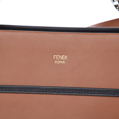 Fendi Vitello Century Opaco F is Fendi Bi-Color Regular Runaway Satchel Corteccia Black 7 of 13