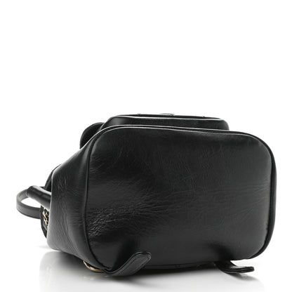 Chanel Glazed Aged Calfskin Quilted Small Duma Drawstring Backpack Black 4 of 11