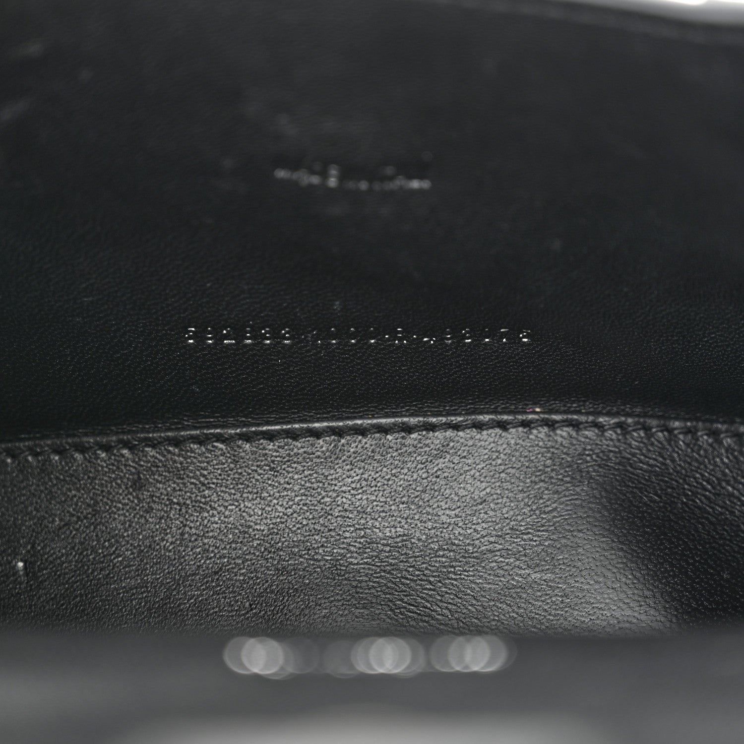 Balenciaga Shiny Calfskin Monochrome Crocodile Embossed Hourglass Top Handle Bag XS Black 8 of 17