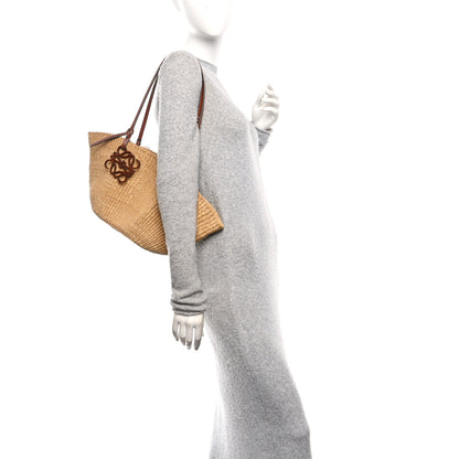 Loewe Calfskin Raffia Paulas Ibiza Small Shell Basket Tote Bag Natural Tan 2 of 10