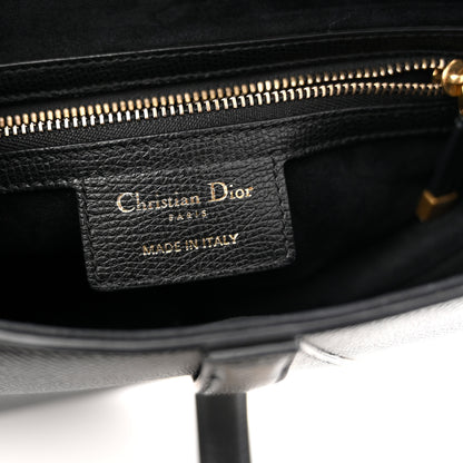 Christian Dior Grained Calfskin Saddle Bag Black 6 of 10