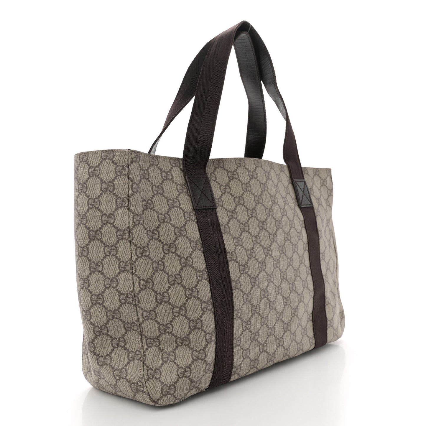 GG Plus Monogram Medium Tote Dark Brown