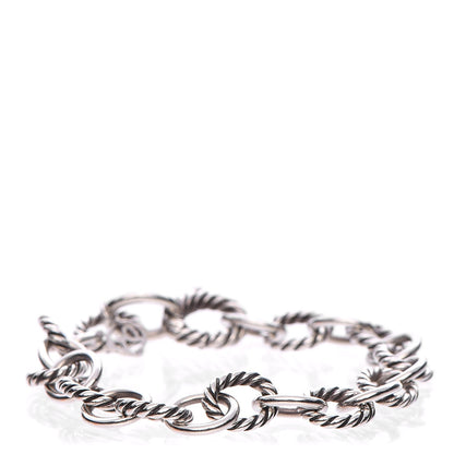David Yurman Sterling Silver 10mm Medium Oval Link Bracelet 1 of 3