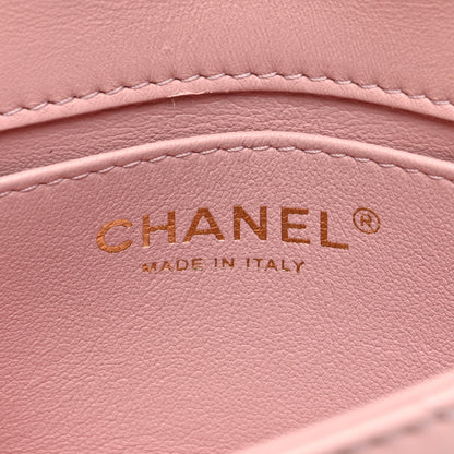 Chanel Lambskin Quilted Mini Heart Charms Flap Light Pink 6 of 9