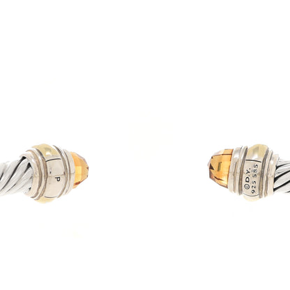 David Yurman Sterling Silver 14K Yellow Gold Citrine 5mm Cable Classics Bracelet 3 of 3