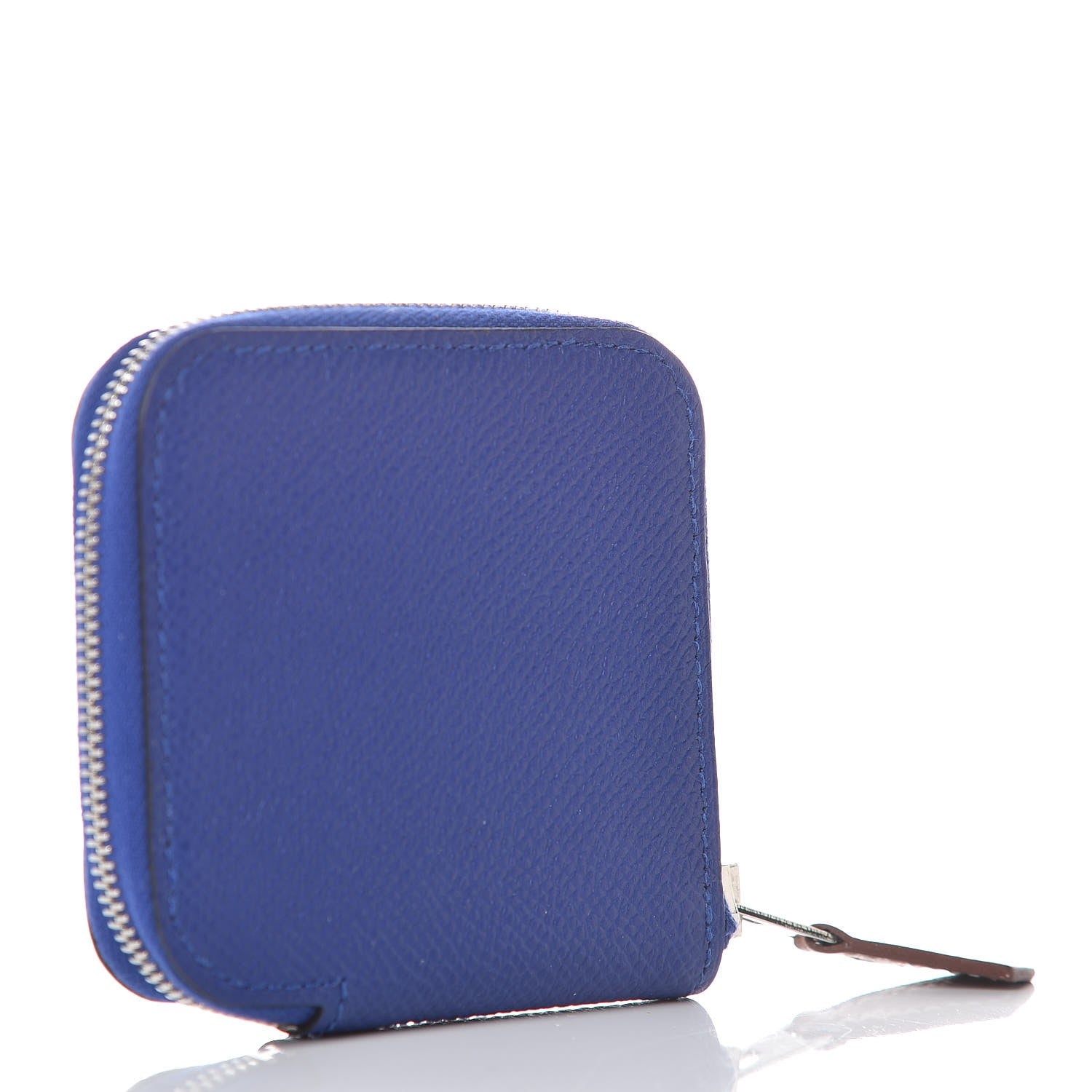 Hermes Epsom Silk'in Coin Purse Bleu Electrique 3 of 8