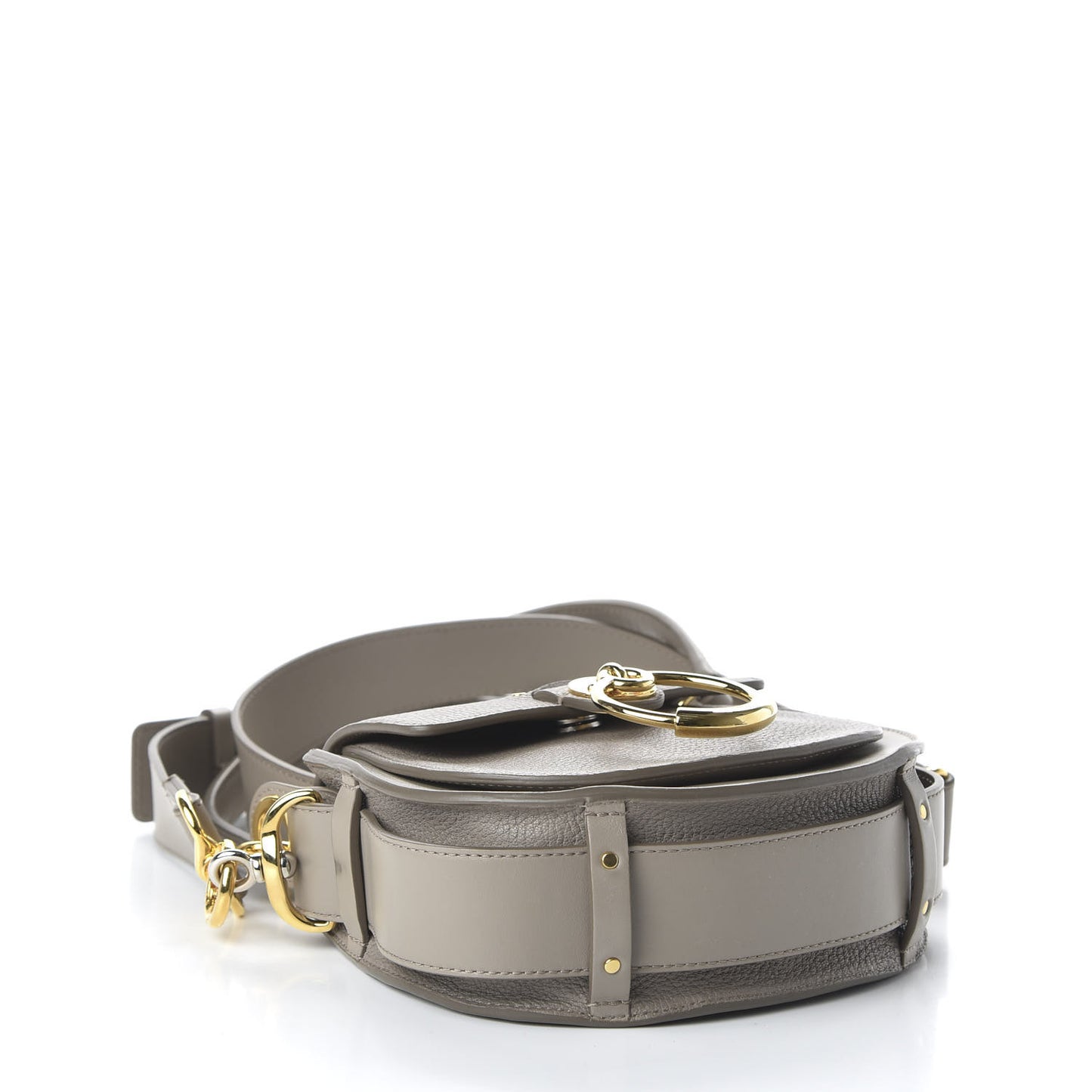 Grained Calfskin Small Tess Bag Motty Grey