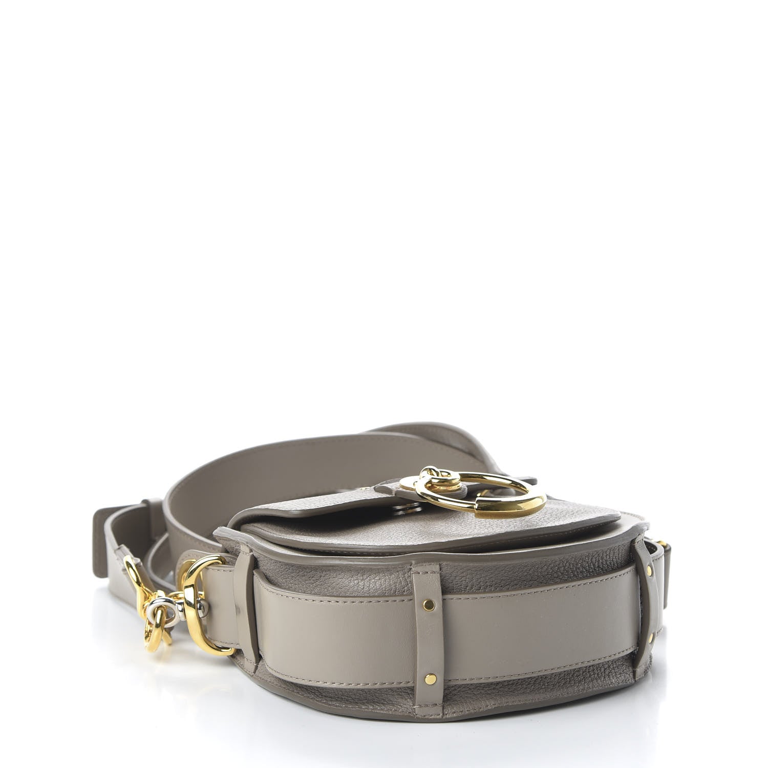 Chloe Grained Calfskin Small Tess Bag Motty Grey 4 of 9