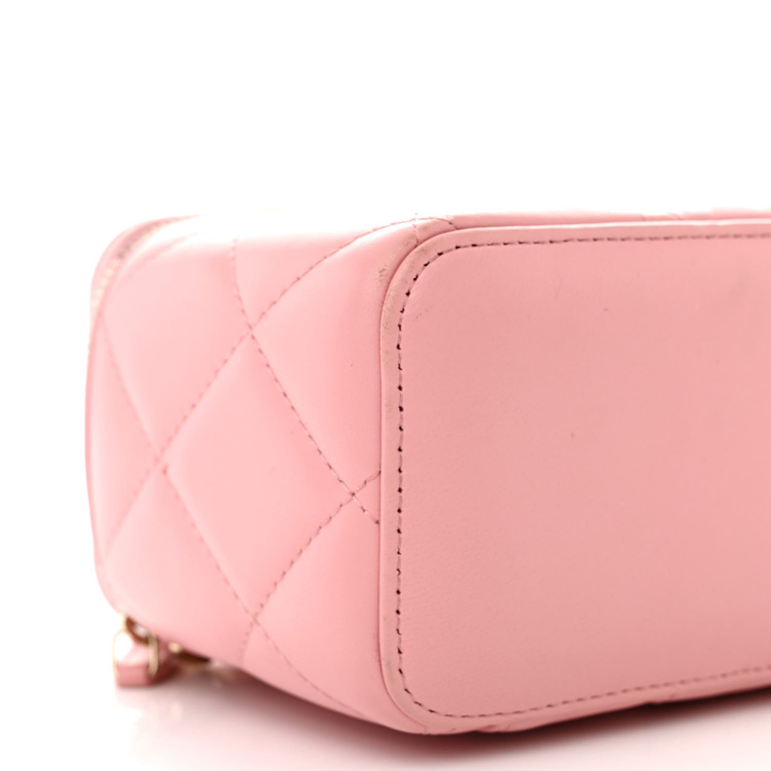 Chanel Lambskin Resin Elegant Chain Vanity Case Pink 9 of 17