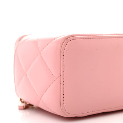 Chanel Lambskin Resin Elegant Chain Vanity Case Pink 9 of 17