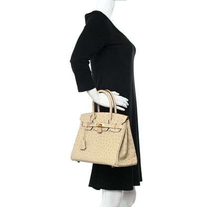 Hermes Ostrich Birkin 30 Parchemin 2 of 11