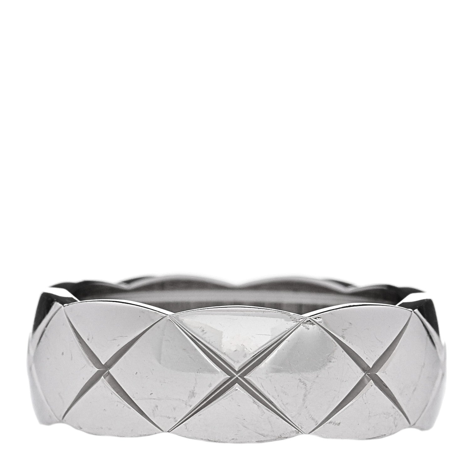 Chanel 18K White Gold Small Coco Crush Ring 53 6.5 3 of 5