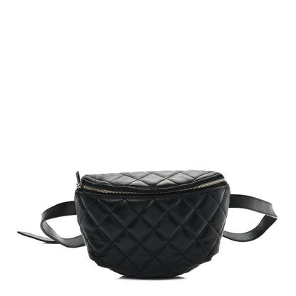 Chanel Calfskin Quilted Waist Belt Bag Black 1 of 9