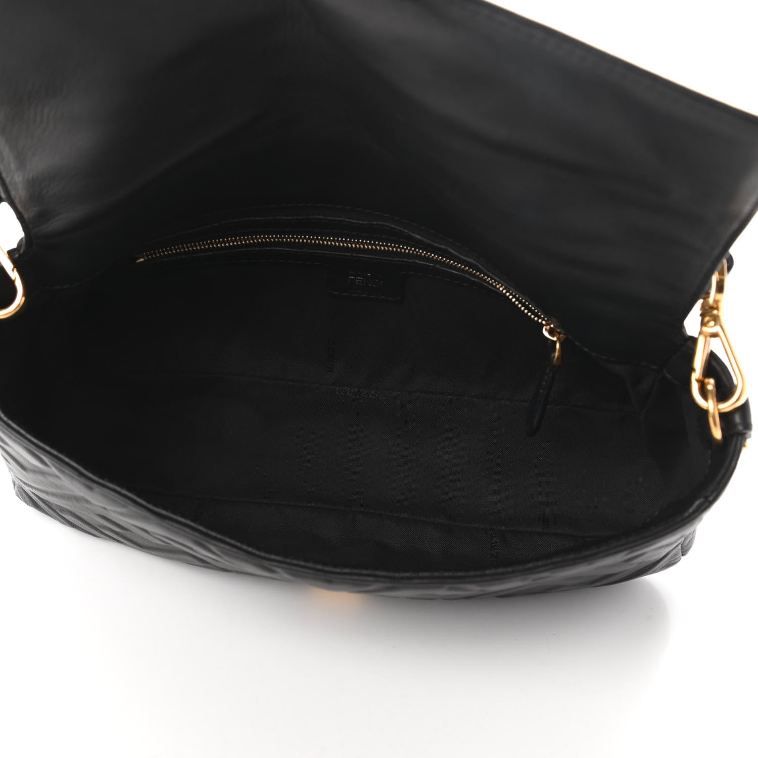 Fendi Nappa FF 1974 Embossed Baguette Black 5 of 10