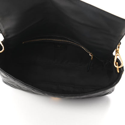 Fendi Nappa FF 1974 Embossed Baguette Black 5 of 10