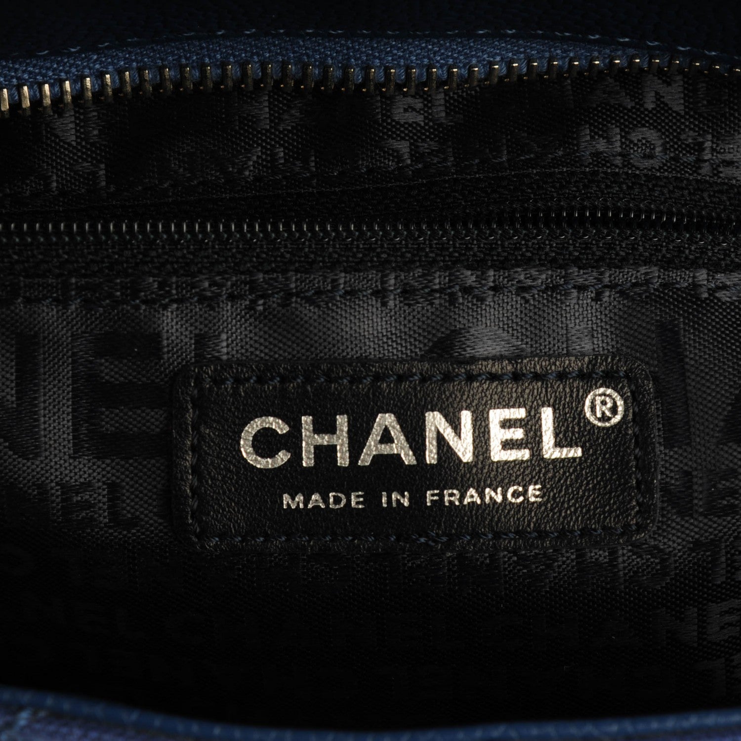 Chanel Canvas Caviar Tassel Tote Dark Blue 6 of 12