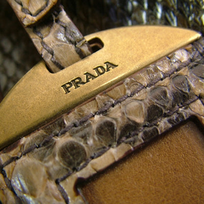 Prada Python Patch Shopper Tote Militare 13 of 13