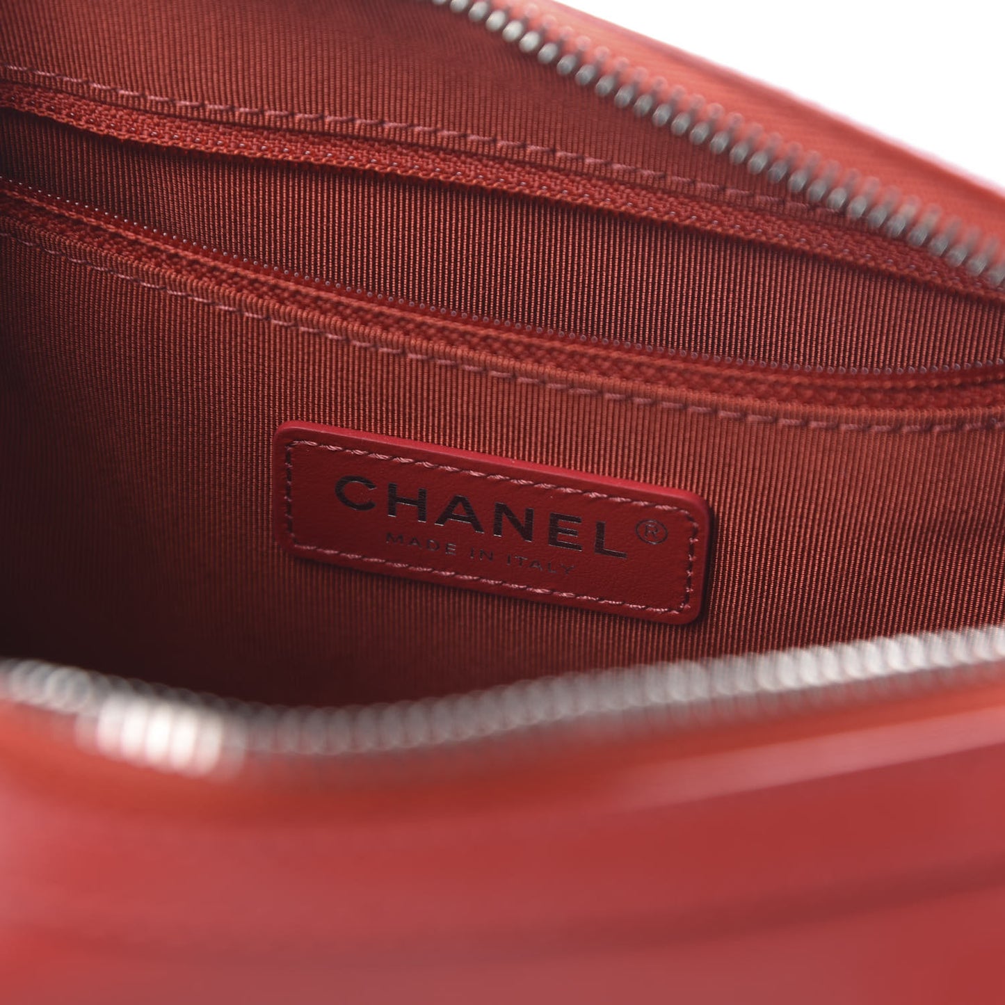 Calfskin Chain 20s Signature Bowling Bag Red