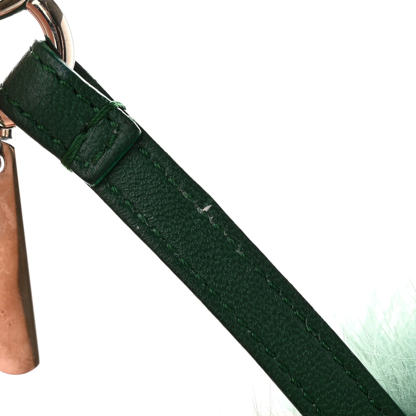 Fox Fur FF Reloaded Pom Pom Bag Charm Green Black
