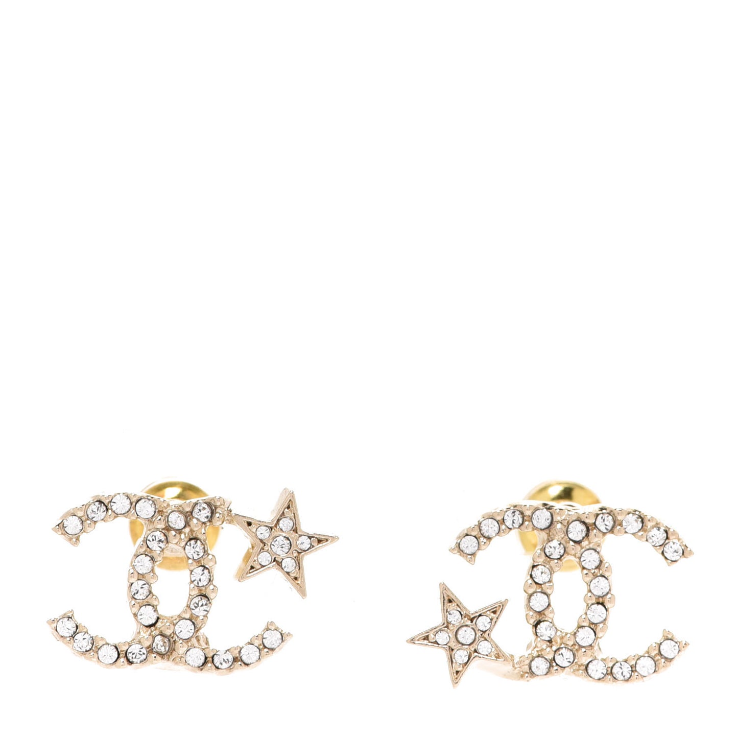 Crystal CC Starfall Earrings Gold