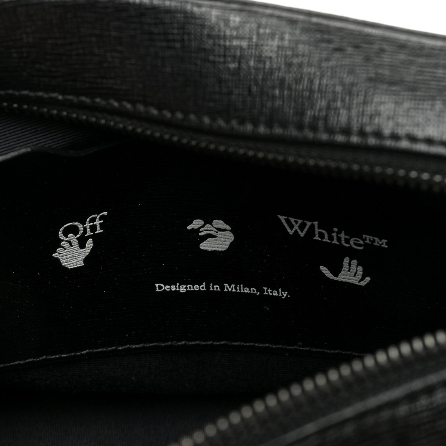 Off-White Saffiano Striped Diag Binder Belt Bag Black 6 of 9