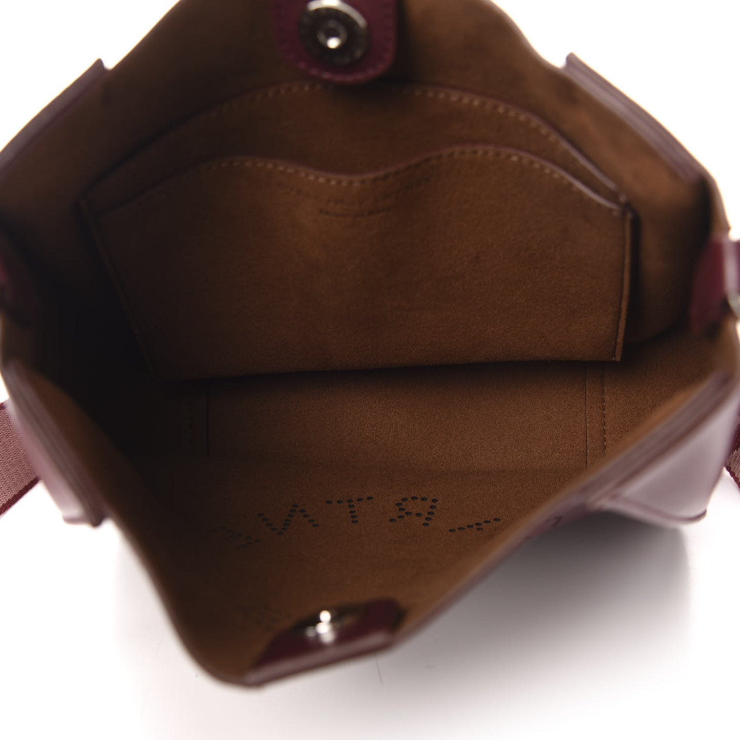 Eco Alter Nappa Perforated Logo Mini Crossbody Wine