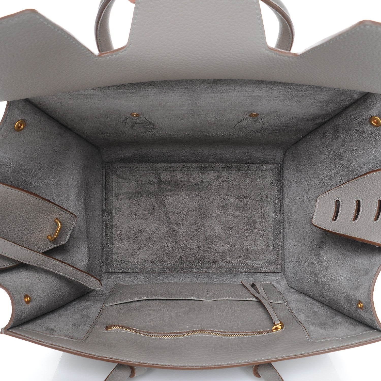 Celine Crisped Calfskin Small Tie Knot Tote Medium Grey 6 of 9