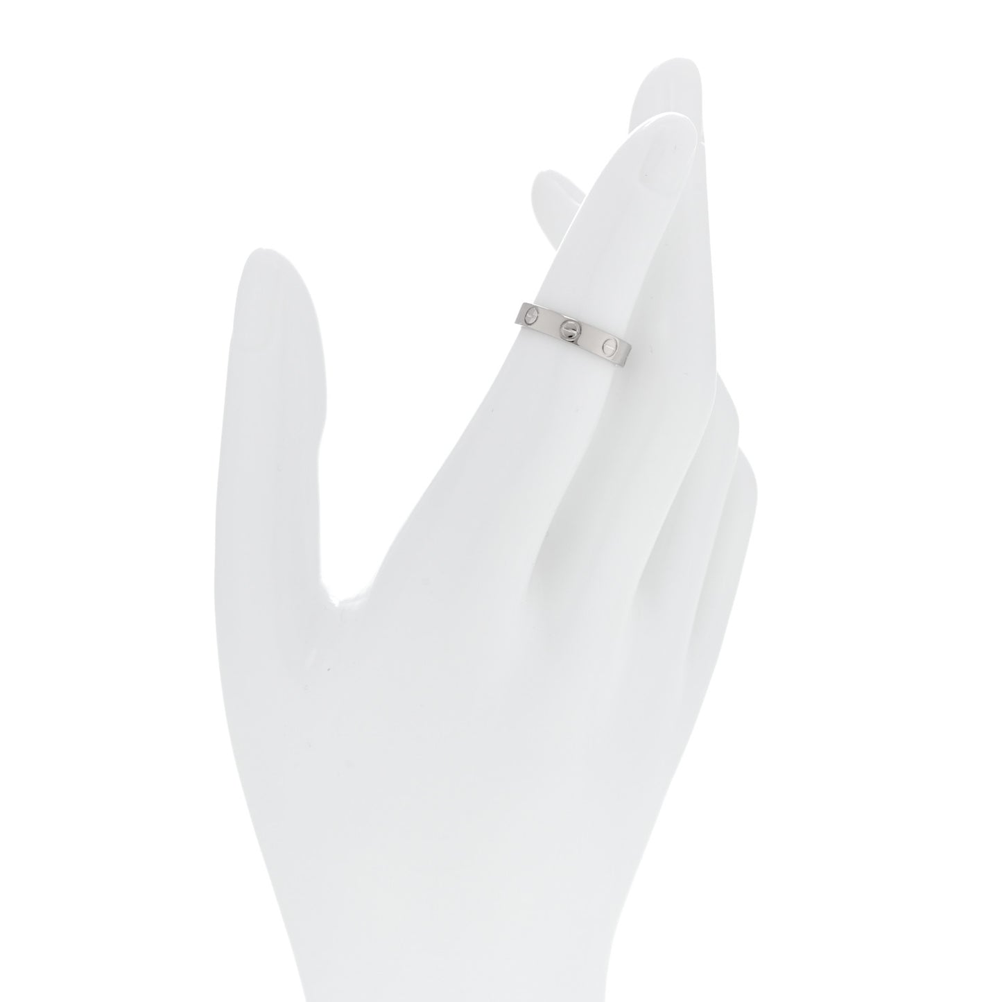 18K White Gold 3.5mm LOVE Wedding Band Ring 47 4