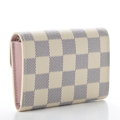 Louis Vuitton Damier Azur Rosalie Coin Purse Rose Ballerine 3 of 9